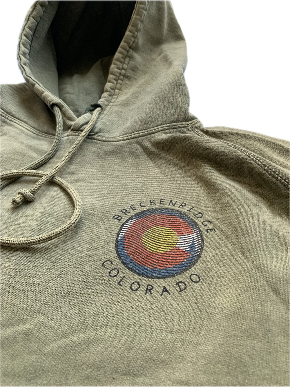 Breckenridge, ⛷️. CO  🏂  hoodie, large  🎿 green acid wash
